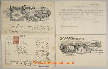 238679 - 1903-1941 SELECTION of / 6 pcs of documents with decorative 