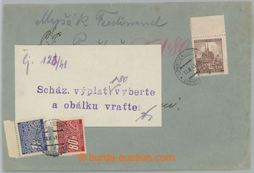 238686 - 1941 nedostatečně vyplacený dopis do Příbrami vyfr. zn.