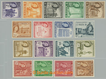 238699 - 1956-1958 SG.266-282, Alžběta II. - Motivy ¼d - £1; komp