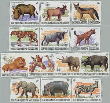 238700 - 1983 Mi.1596-1608, Africká fauna 2F-85F s emblémem WWF, ko