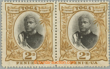 238730 - 1897 SG.41, 41b, 2-páska Král Jiří II., 2P sepia and bis