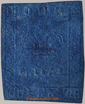 238736 - 1857 SG.1, Koruna 1P modrá (v kat. Scott vedena pod č. 5);