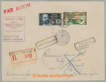 238814 - 1943 R+Let-dopis zaslaný do Džibuti a jako nevyžádaný v