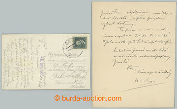 238854 - 1916 MUCHA Alfons (1860–1939), dvoustránkový (!) handwri