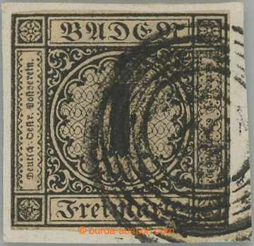 238878 - 1851 Mi.1a, Číslice 1Kr černá, I. vydání, na malém v�
