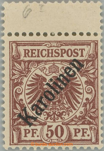 238884 - 1899 Mi.6I, Adler 50Pfg red-brown with overprint CAROLINE IS