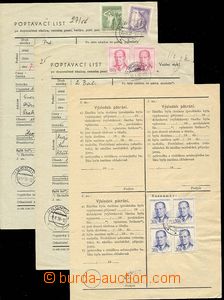23889 - 1954 - 56 3  pcs franked with. blank form/-s Request sheet 4