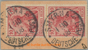 238893 - 1908 MITLÄUFER / svislá 2-páska zn. Germania 10Pf, Mi.86I