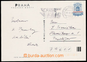 23893 - 1998 postcard franked with. forgery stamp. 4CZK Slohy, Pof.1