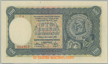 238980 - 1940 Ba.49, 100 Koruna 1940, issue II., set C6, perf SPECIME