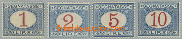 239112 - 1890-1894 Sass.P27-P30, doplatní koncovky 1L - 10L, tmavě 