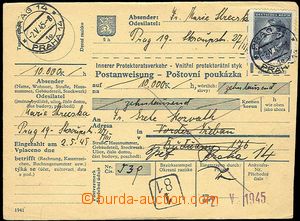 23912 - 1945 post. order without certificate of mailing on/for 10.00