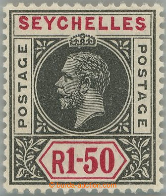 239155 - 1912-1916 SG.80a, George V. 1.50R black with plate variety -