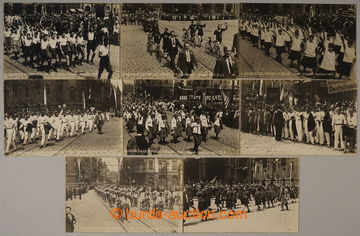 239250 - 1927 Dělnická olympiáda v Praze - 1927, sestava 8ks fotop