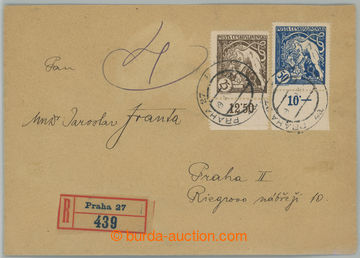 239291 - 1919 Reg letter in the place franked with. for II. postal ra