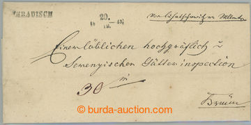 239304 - 1843 CZECH LANDS / folded cover of letter with black straigh