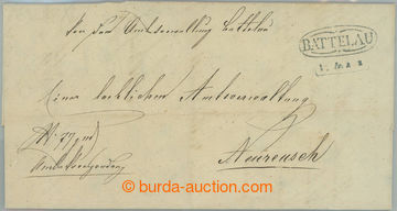 239308 - 1851 CZECH LANDS/ folded letter with black decorative oval c