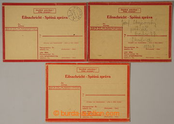 239311 - 1944 stationery Express Card No.1, comp. 3 pcs of express me