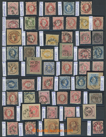 239322 - 1860-1890 ČESKÉ ZEMĚ / sestava více jak 50ks známek a v
