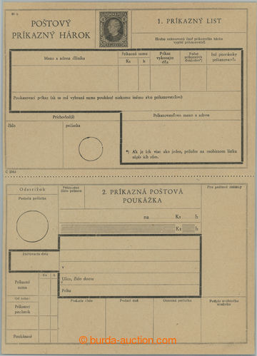 239334 - 1940 CPH3, Un p.stat order sheet Hlinka 50h black, imprint C