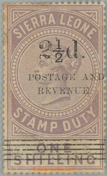 239371 - 1897 SG.66a, Victoria 1Sh with overprint POSTAGE AND REVENUE