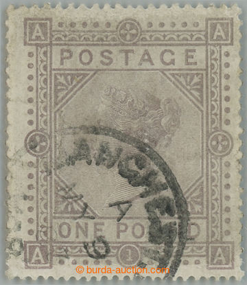 239377 - 1867-1883 SG.136, Viktorie £1 brown lilac, průsvitka kotva