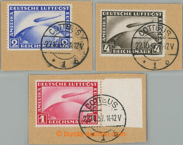 239396 - 1928, 1931 Mi.423-424, 455, sestava 3 zn. Graf Zeppelin na v