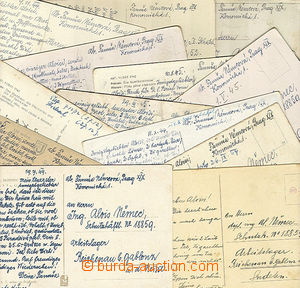 23942 - 1944 - 45 sestava 13 ks pohlednic - korespondence na jednoho