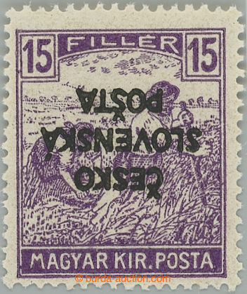 239468 -  Pof.RV142 Pp, Žilina issue (Šrobár's overprint), Reaper 