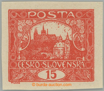 239508 -  Pof.7b, 15h red, pos. 10/1; mint never hinged, certificate 