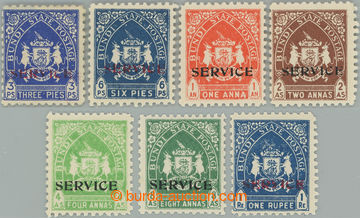 239562 - 1941 SG.O53-O59, official Coat of arms 3p - 1R with overprin