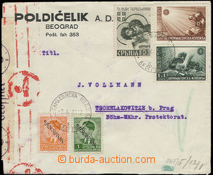 23958 - 1942 SERBIA   commercial censored letter to Protectorate, wi