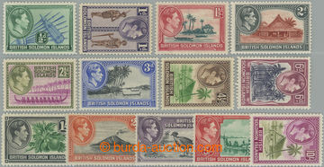 239590 - 1939-1951 SG.60-72, George VI. - Motives ½P - 10Sh; complet
