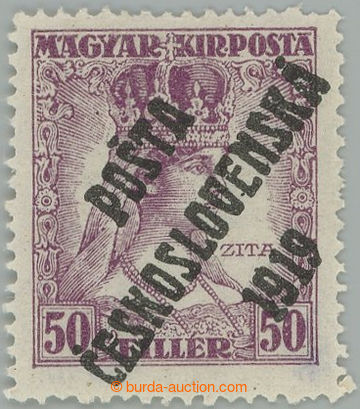 239607 -  Pof.123, Zita 50f violet, type III.; hinged, exp. Vrba