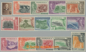 239611 - 1951 SG.120-134, George VI. - Motives, ½C - $2,40, wmk Mult
