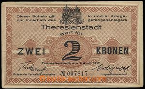 23968 - 1917 Rakousko  táborová bankovka Theresienstadt 2 Kronen, 
