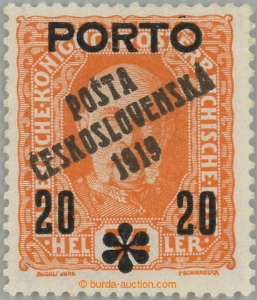 239722 -  Pof.87, Přetisk PORTO 20/54h oranžová, II. typ přetisku