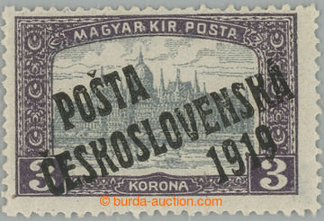 239742 -  Pof.116, 3 Koruna violet / grey; overprint type II.; mint n