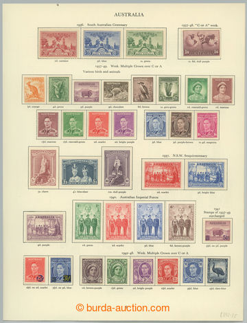 239757 - 1937-1952 SESTAVA JIŘÍ VI. / malá sbírka na dvou listech