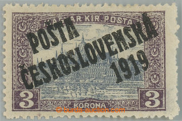 239771 -  Pof.116, 3 Koruna violet / grey; overprint type II.; unstuc