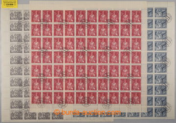 239806 - 1949 COUNTER SHEET / Pof.522-524, Miners' Day, complete set 