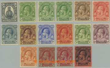 239817 - 1922-1926 SG.162-175, Jiří V. ¼P - 3Sh; kompletní série