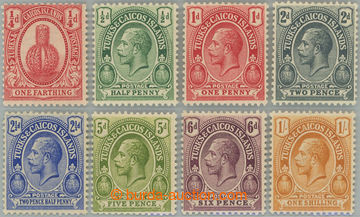 239818 - 1921 SG.154-161, Jiří V. ¼P - 1Sh; kompletní série