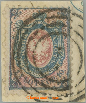 239821 - 1860 Mi.1a, Znak ZA LOT KOP 10, na malém výstřižku s kru
