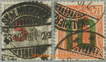 239824 - 1919 Mi.135-136, vydání pro Poznaň 5F/2Pfg a 10F/7½Pfg s