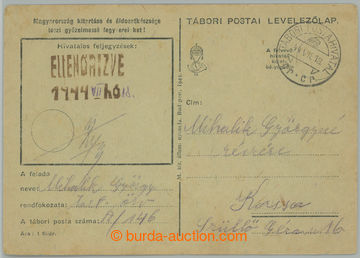 239893 - 1944 lístek maďarské polní pošty zaslaný do Košic s t
