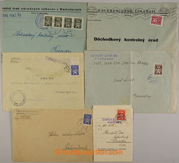 239898 - 1947 sestava 6ks úředních dopisů frankovaných služebn�