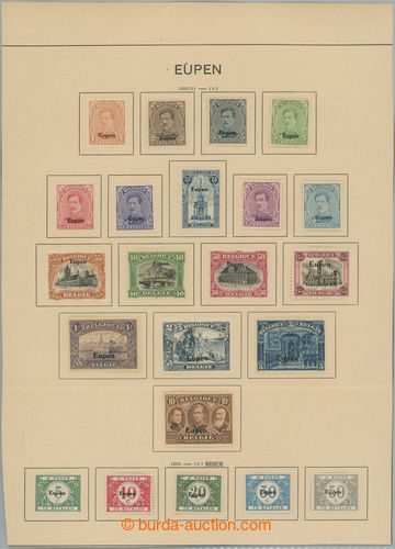 239920 - 1920 EUPEN / Mi.1-14, 15-17, postage-due P1-P5, on page from