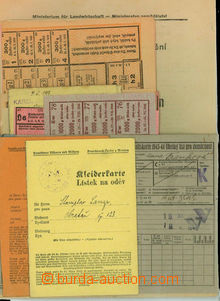 23995 - 1940 - 45 BOHEMIA-MORAVIA  comp. 11 pcs of ration cards + pa