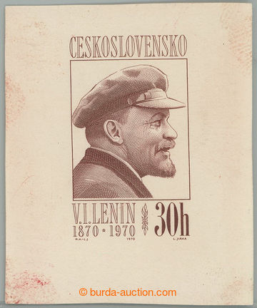239988 - 1970 ZT  Pof.1827, Lenin 30h, zkusmý otisk nehotové rytiny